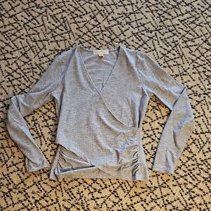 Michael Kors Gray Long Sleeve Top